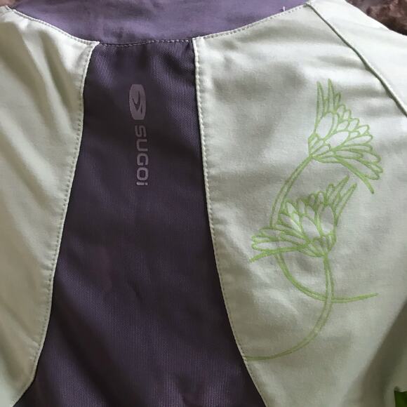 Sugoi Green Running T-Shirt with Pocket Short Sleeve Shirt Women's Size Large - Picture 4 of 7